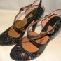 OH DEER WOMEN'S STRAPPY BLACK PEEP TOE DRESS SANDAL SIZE 7m