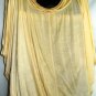 DOUBLE ZERO WOMEN'S BEIGE COWL NECK BAT WING SLEEVE TOP, SIZE MED 10-12