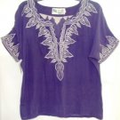 C LUCE WOMEN'S SHEER V-NECK NAVY BLUE CAP SLEEVE BLOUSE SIZES SM 6-8, MED 10-12 C LUCE WOMEN'S SHEER V-NECK NAVY BLUE CAP SLEEVE BLOUSE SIZES SM 6-8, MED 10-12