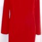 ELLEN TRACY WOMEN'S LONG SLEEVE RED DRESS W/ SHAWL COLLAR SIZE 6, 12