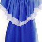 ESLEY WOMEN'S RUFFLE COLLAR OFF SHOULDER CHIFFON LAYER DRESS SIZE SM