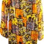 WISH SHEER WOMEN'S LONG SLEEVE MULTI-COLOR TOP SIZE MED