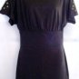 VFISH WOMEN'S BLACK STUDDED TUNIC TOP SIZE SM 4-6