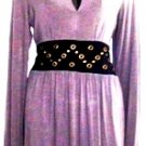 VFISH WOMEN'S GREY/BLACK V-NECK LONG SLEEVE DRESS SIZE SM, MED