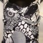 BALI WOMEN'S SLEEVELESS BLACK/WHITE A-LINE PRINT DRESS SIZE SM 4, L 14, XXL 18