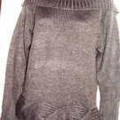 WOW COUTURE WOMEN'S KNIT CHARCOAL GREY OFF SHOULDER SWEATER, SIZE SM 4-6 WOW COUTURE WOMEN'S KNIT CHARCOAL GREY OFF SHOULDER SWEATER, SIZE SM 4-6