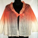 GRACIA CORAL/CREAM LINED SWEATER , SIZE SM 4-6, MED 8-10
