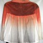 GRACIA CORAL/CREAM LINED SWEATER , SIZE SM 4-6, MED 8-10