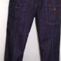 PZI CARGO CAPRI WOMEN'S DARK BLUE WASH JEANS, SIZES 4
