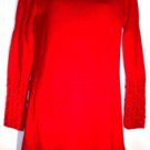 CHETTA B WOMEN'S RED SWEATHER DRESS W/ OFF SHOULDER COWNECK COLLAR, SIZES SM