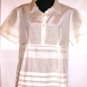DEMOISELLE WHITE SHORT SLEEVE SHIRT SIZES, MED-10, L-14