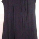 V FISH BLACK SLEEVELESS TUNIC, SIZE LG (14)