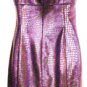 MUSE SLEEVELESS DEEP PURPLE SNAKESKIN EMPIRE BODICE DRESS SIZE, 4, 8,14