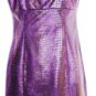 MUSE SLEEVELESS DEEP PURPLE SNAKESKIN EMPIRE BODICE DRESS SIZE, 4, 8,14