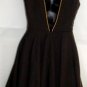 ARK & CO WOMEN'S SLEEVELESS BLACK ZIPPER DRESS W/ LAYER SKIRT SIZE, SM