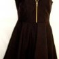 ARK & CO WOMEN'S SLEEVELESS BLACK ZIPPER DRESS W/ LAYER SKIRT SIZE, SM