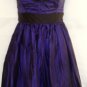 MAGGY LONDON BLACK/PURPLE STRAPLESS COCKTAIL DRESS SIZE, 10