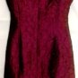 TAYLOR WOMEN'S SLEEVELESS MAROON/BLACK A-LINE DRESS SIZE, 6