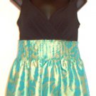 SANGRIA WOMEN'S TEAL GREEN /GOLD/BLACK SLEEVELESS COCKTAIL DRESS SIZE, 4, 8 SANGRIA WOMEN'S TEAL GREEN /GOLD/BLACK SLEEVELESS COCKTAIL DRESS SIZE, 4, 8