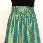 SANGRIA WOMEN'S TEAL GREEN /GOLD/BLACK SLEEVELESS COCKTAIL DRESS SIZE, 4, 8