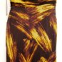 NINA AUSTIN WOMEN'S STRAPLESS MULTI COFFEE COLOR GOWN SIZE, MED
