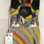 NINA AUSTIN WOMEN'S YELLOW/GREY MULTI-COLOR V-NECKLINE GOWN SIZE, MED