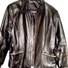 WILSON WOMEN'S WING COLLAR BLACK LEATHER JACKET SIZE, L WILSON WOMEN'S WING COLLAR BLACK LEATHER JACKET SIZE, L