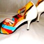 ENZO ANGIOLINI WOMEN'S & MULTI-COLOR HEELS W/ ANKLE WRAP SIZE 7M