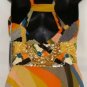 NINA AUSTIN MULTI-ORANGE/YELLOW V-NECKLINE GOWN SIZE, X-SM