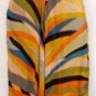 NINA AUSTIN MULTI-ORANGE/YELLOW V-NECKLINE GOWN SIZE, X-SM