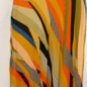 NINA AUSTIN MULTI-ORANGE/YELLOW V-NECKLINE GOWN SIZE, X-SM