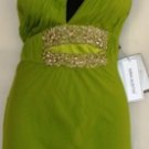 NINA AUSTIN LIME GREEN ONE-SHOULDER GOWN SIZE, L, NINA AUSTIN LIME GREEN ONE-SHOULDER GOWN SIZE, L,