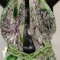NINA AUSTIN SLEEVELESS MULTI-GREEN FLOWER GOWN W/ CHOCKER NECK SIZE, MED