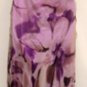 NINA AUSTIN MULTI-PURPLE RUFFLE CAP SLEEVE TOP GOWN SIZE, X-SM
