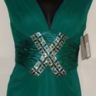 NINA AUSTIN SLEEVELESS EMERALD GREEN GOWN SIZE, X-SM, SM