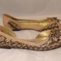 MADELINE HAVANA BONE OPEN TOE FLATS SIZE 10