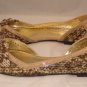 MADELINE HAVANA BONE OPEN TOE FLATS SIZE 10