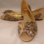 MADELINE HAVANA BONE OPEN TOE FLATS SIZE 10