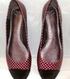 MADELINE BALLI LILY BLACK & BERRY FLATS SIZE 7.5, 9, 10