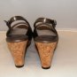 MADELINE WOMEN'S VELVET BLUSH OPEN TOE FASHION CORK HEEL SANDAL SIZE, 8, 9, 10