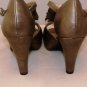 MADELINE WOMEN'S GEORGI OLD GOLD 4" OPEN TOE ANKLE STRAP HEEL SIZE 8