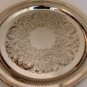 WM ROGERS SILVER-PLATE 13" ROUND RETICULATED & ETCHED SERVING PLATE