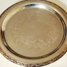 Wm ROGERS VINTAGE SILVERPLATED ETCHED 12" DIAM. SERVING TRAY