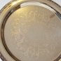 Wm ROGERS VINTAGE SILVERPLATED ETCHED 12" DIAM. SERVING TRAY