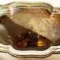 WM ROGERS SILVER CO SILVER-PLATE FOOTED BREAD/SNACK TRAY