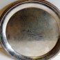 F B ROGERS VINTAGE 12" SILVER PLATE SERVING PLATTER W/ ROPE EDGING RIM