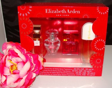 ELIZABETH ARDEN 4 PC WOMEN'S .33 OZ PERFUME COFFRET GIFT SET