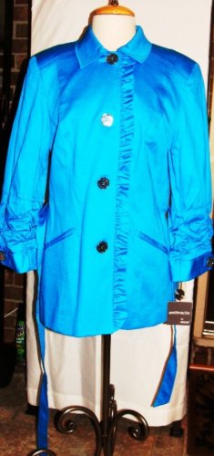 MUSE ANTHRACITE BLUE WOMEN'S BLAZER JACKET SZ 10