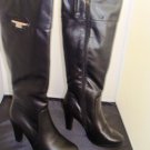 T TACCARDI BLACK LEATHER HIGH HEEL BOOTS SIZE 8, 9.5 T TACCARDI BLACK LEATHER HIGH HEEL BOOTS SIZE 8, 9.5
