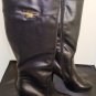 T TACCARDI BLACK LEATHER HIGH HEEL BOOTS SIZE 8, 9.5